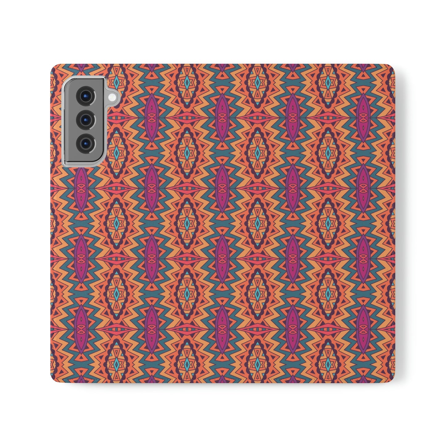 Orange Mandala Flip Cases