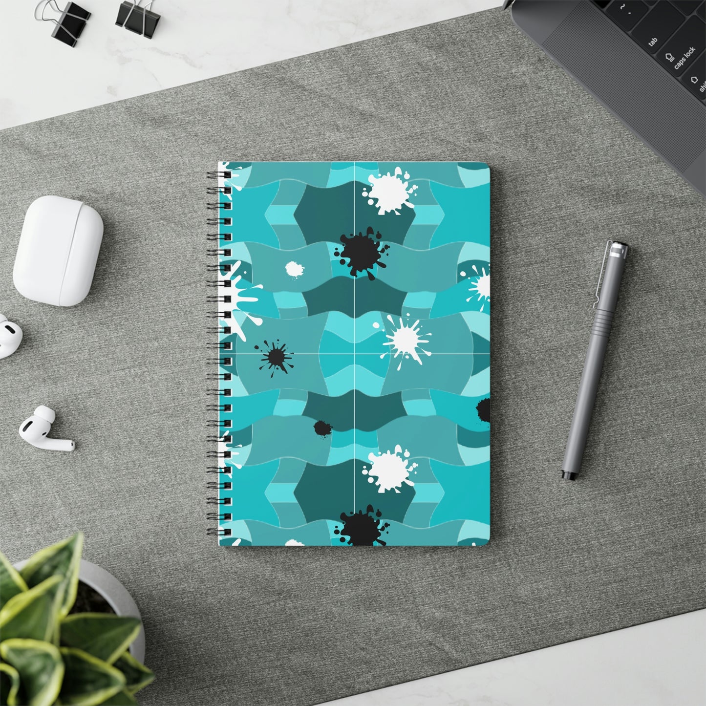 Blue Wirobound Softcover Notebook, A5