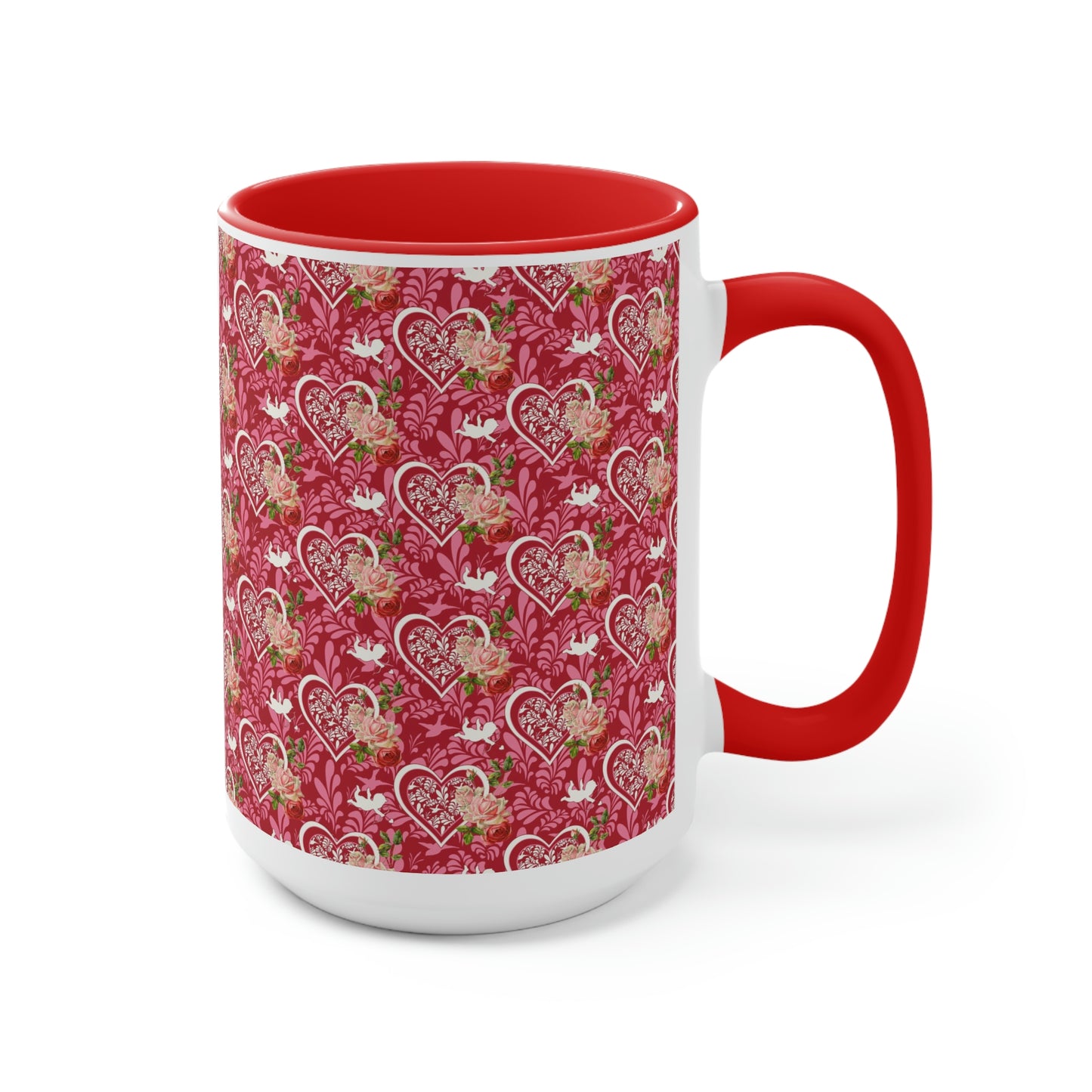 Valentine Two-Tone Coffee Mugs, 15oz