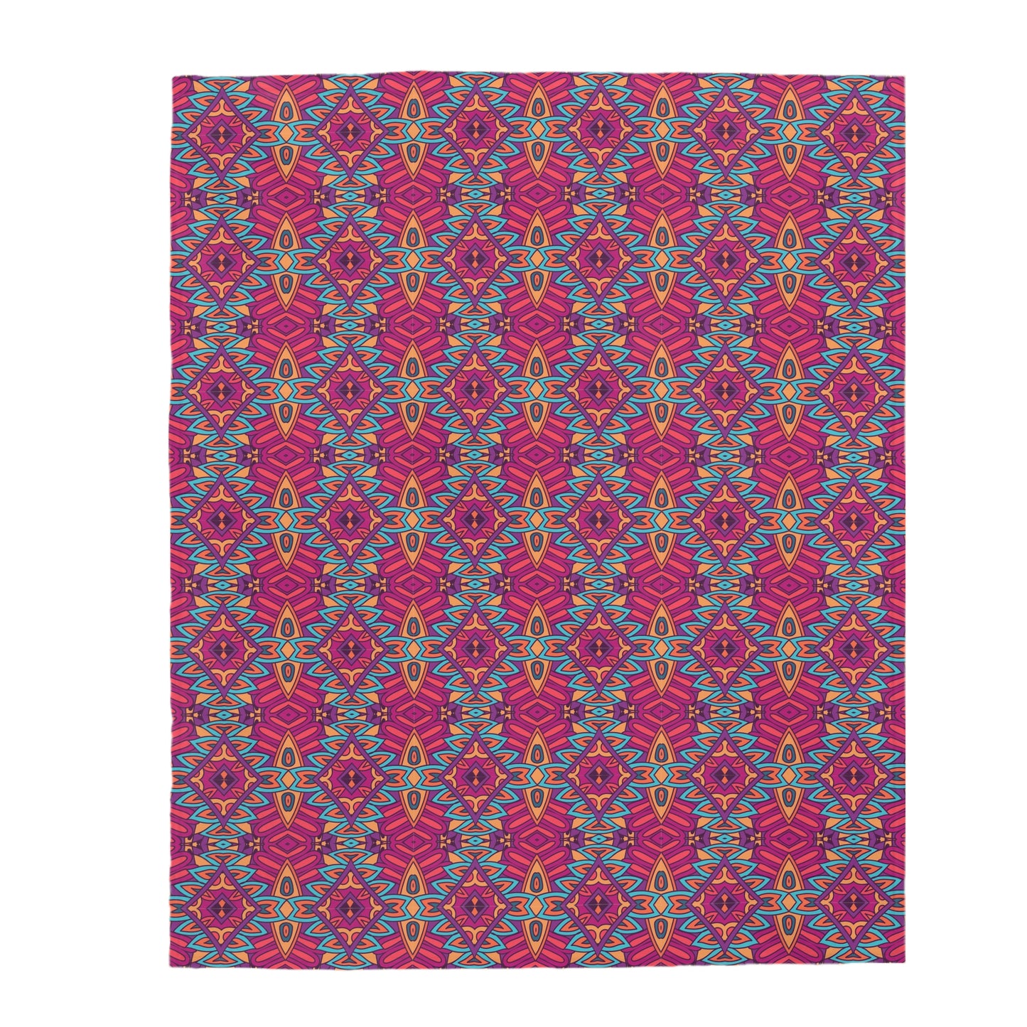 Mandala Pink Velveteen Plush Blanket