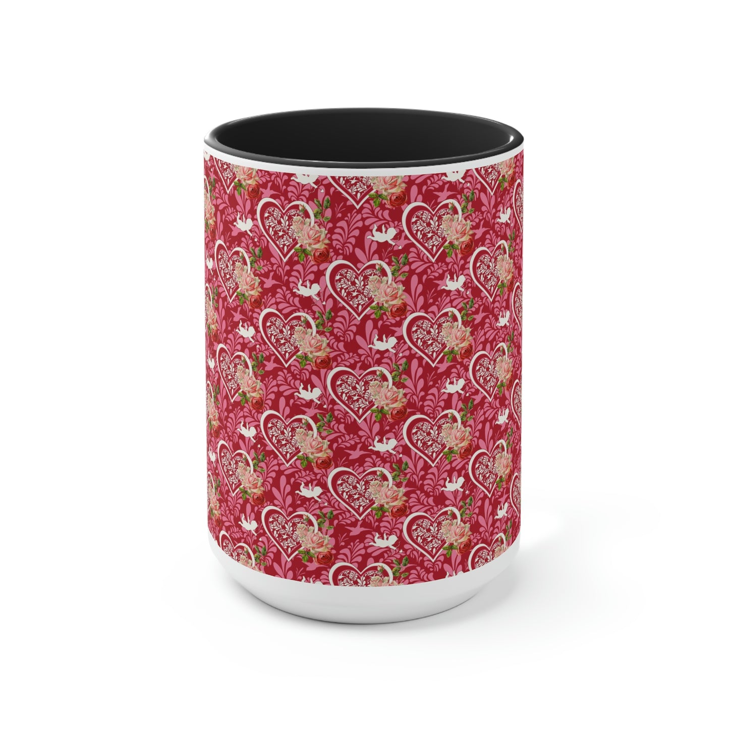 Valentine Two-Tone Coffee Mugs, 15oz