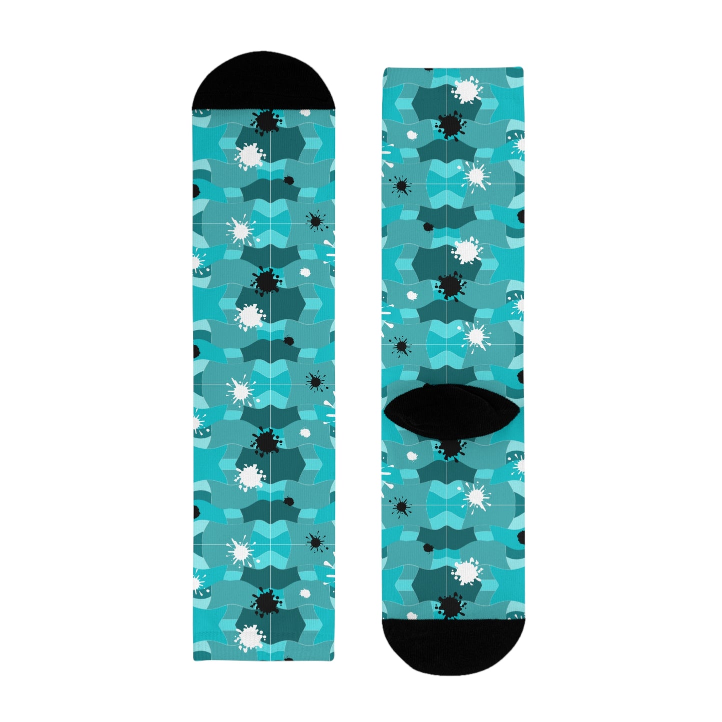 Blue Sublimation Crew Socks