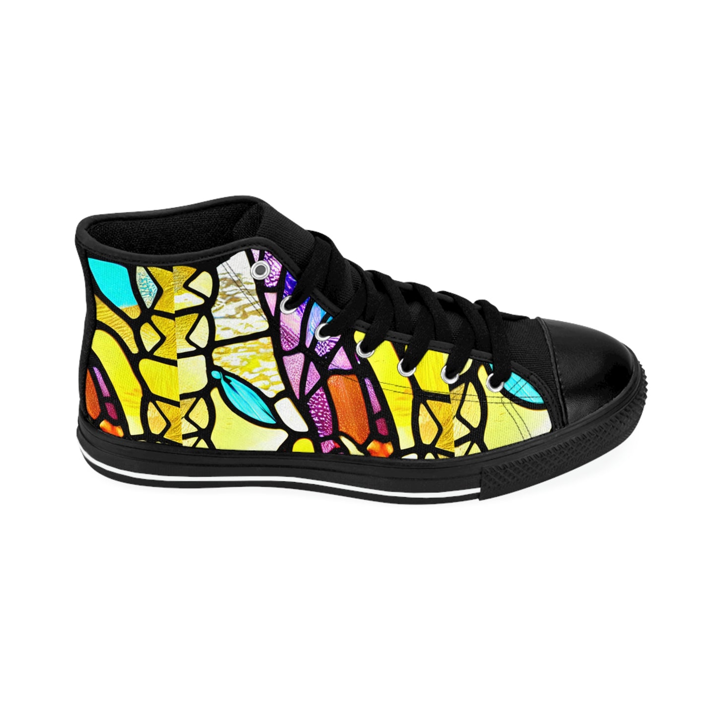 Mosaic Yellow Women's Classic Sneakers