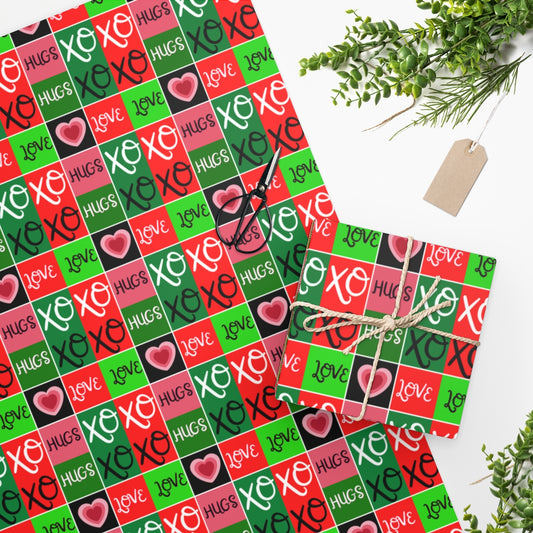 Hugs and Kisses x-mas Wrapping Paper