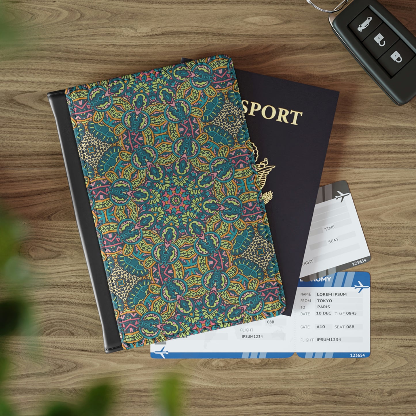 Green Mandala Passport Cover