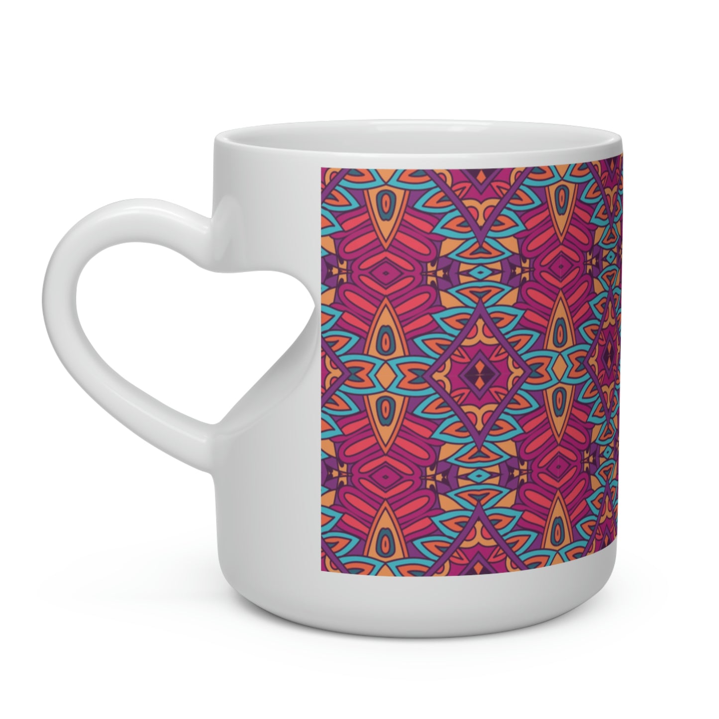 Mandala Heart Shape Mug