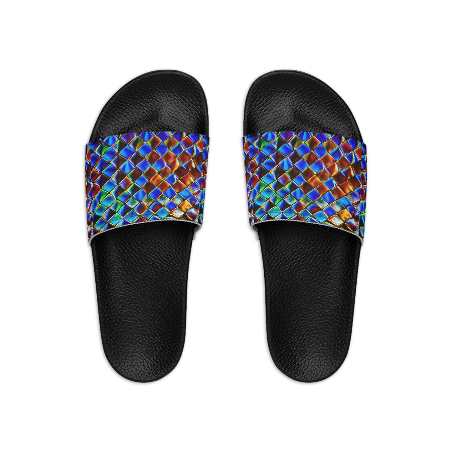 Mosaic Blue Women's Slide Sandals