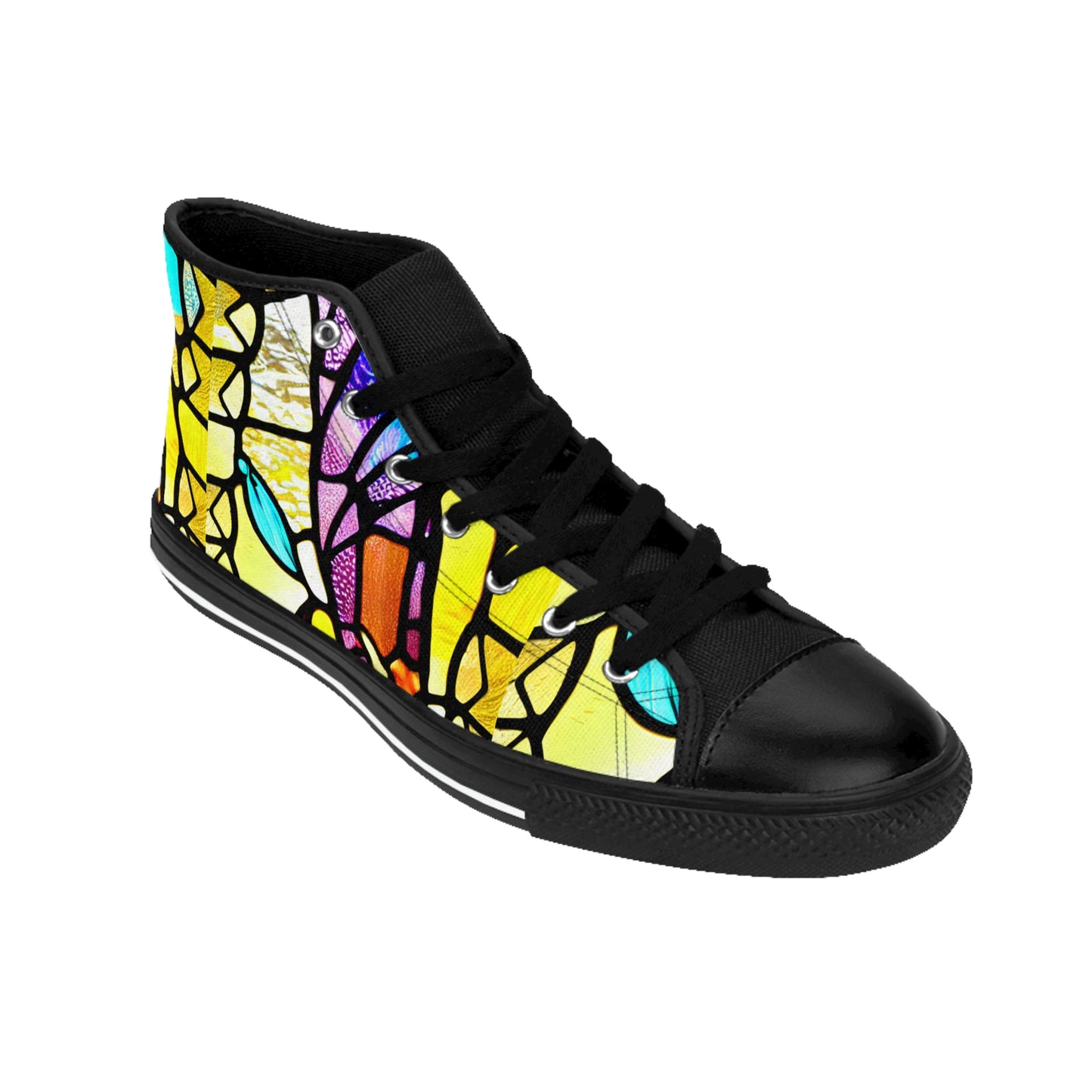 Mosaic Yellow Women's Classic Sneakers